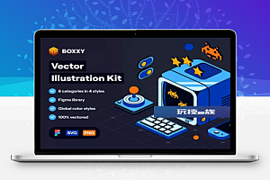 玩技下午茶:8个类别等距矢量插画套件