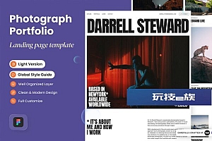摄影网站着陆页模板 Darrel – Photograph Landing Page