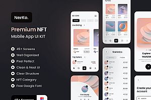 玩技下午茶：NFT市场App应用程序 UI 套件