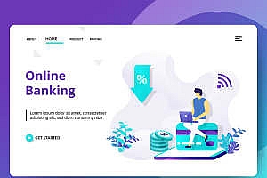 玩技下午茶:信贷和贷款主题网站着陆页面模板v2