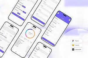 抵押贷款计算器和规划器移动应用 UI 套件 Mortgage Calculator & Planner Mobile App UI Kit