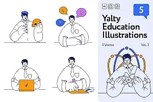 教育概念插画 Yalty Education Illustrations Vol.3