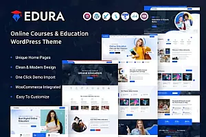 Edura-在线课程和教育WordPress主题 Edura – Online Courses & Education WordPress Theme WordPress主题