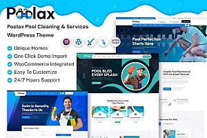 游泳池清洁&服务WordPress主题 Poolax – Pool Cleaning & Services WordPress Theme WordPress主题