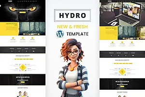 HYDRO—一页组合WordPress主题 HYDRO – One Page Portfolio WordPress Theme WordPress主题