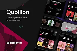 Quollion—丰富多彩的代理&投资组合主题 Quollion – Colorful Agency & Portfolio Theme WordPress主题