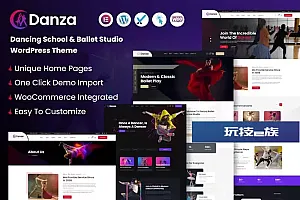 Danza—舞蹈学校和芭蕾舞工作室WordPress Danza – Dancing School and Ballet Studio WordPress WordPress主题