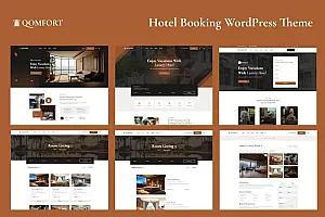 酒店预订WordPress主题—库姆福特 Hotel Booking WordPress Theme – Qomfort WordPress主题