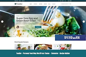 Foodior—个人美食博客WordPress主题 Foodior – Personal Food Blog WordPress Theme WordPress主题