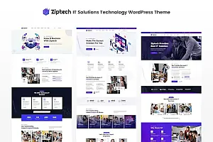 Ziptech-IT解决方案技术WordPress主题 Ziptech – IT Solutions Technology WordPress Theme WordPress主题