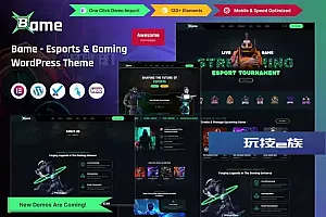 BAME-电子竞技和游戏WordPress主题 Bame – eSports and Gaming WordPress Theme WordPress主题