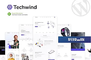 Techwind—多用途登陆WordPress主题 Techwind – Multipurpose Landing WordPress Theme WordPress主题