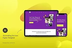 会计服务网站设计着陆页UI模板 ZILL_Accounting Services Landing Page