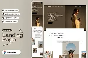 奢华时尚网站着陆页模板 Luxury Fashion Landing Page