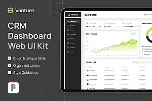 CRM 仪表板 Web UI 套件 Venture – CRM Dashboard Web UI Kit