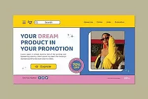 时尚网站Header设计PSD模板 Fashion Website Header Template