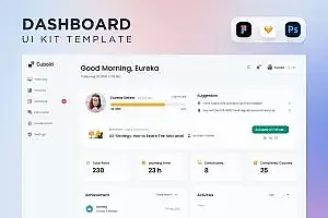 学生档案页面仪表板UI套件 Student Profile Page UI Kit