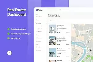 房地产仪表板 UI 套件 Realys – Real Estate Dashboard