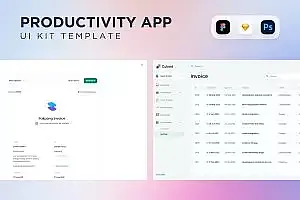 任务管理发票列表组件UI套件 Task Management Invoice List Component UI Kit