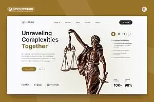 法律咨询公司企业网站设计模板 Law Consultancy Firm Hero Image