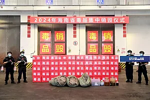 海南销毁百公斤毒品,全省吸毒人数占常住人口比例降至0.4‰