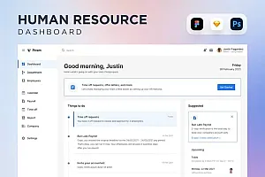 人力资源平台仪表板 UI 套件 HR Platform Onboarding Dashboard UI Kit