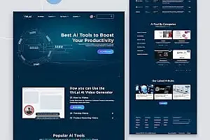Virt – 人工智能工具列表着陆页面 Virt – AI Tools Listing Landing Page