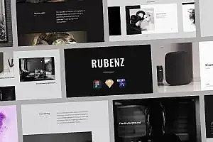 创意作品集网站设计模板 Rubenz – Creative Portfolio Design Template