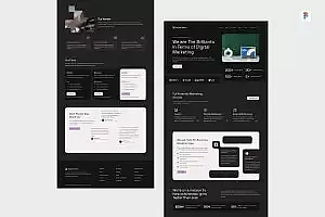数字营销网站 UI 设计 Figma 模板 Digital Marketing UI Design Figma