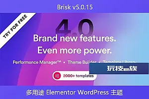 Brisk v5.0.15 – 多用途 Elementor WordPress 主题