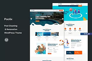 Poolix – 泳池清洁和翻新 WordPress 主题