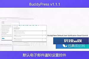 BuddyPress  v1.1.1- 默认电子邮件通知设置控件