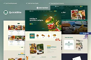 Quick Bite – 餐厅和咖啡厅 Elementor Pro 模板套件