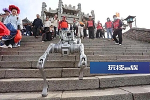 比人快一倍,最多载120公斤!泰山“智能挑夫”机器狗亮相