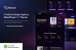 Hecxa – 创意设计机构 FSE WordPress 主题
