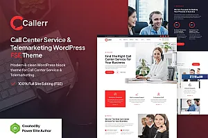 Callerr – 呼叫中心服务 FSE WordPress 主题