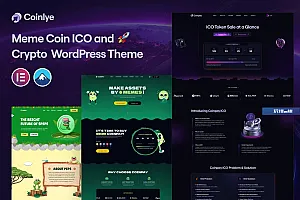 Coinlye – Meme coin ICO 和加密货币 WordPress 主题