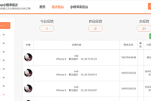 用户反馈组件微信小程序源码