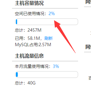 如何查看网站空间的使用率情况