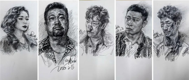 高校学生素描《狂飙》人物 “安欣”复杂、隐忍画好久