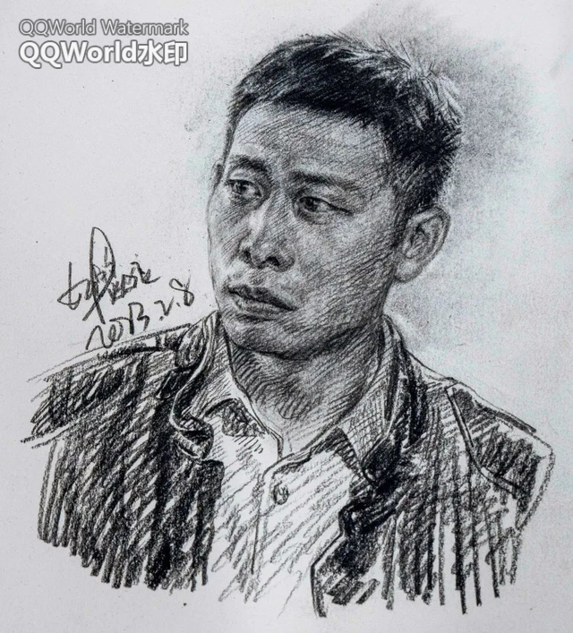 高校学生素描《狂飙》人物 “安欣”复杂、隐忍画好久