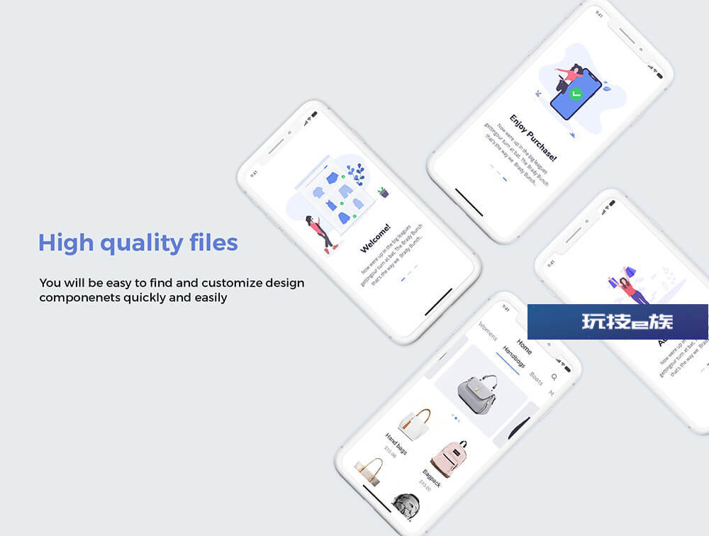 玩技下午茶:在线商店App移动应用UI套件